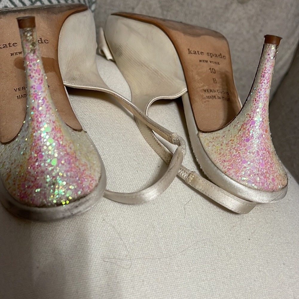Kate Spade ♠️ Vero Cuoio Creme Heels - Picture 9 of 13